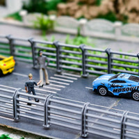 Miniature Metal Guardrail Model for Dioramas and Architectural Sandtables, 1:87/1:64 Scale
