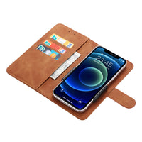 Bi-Fold Universal Phone Wallet Case with Push Clip and Color Blocking
