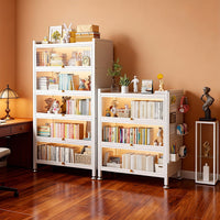 Steel Display Cabinet with Glass Doors for Collectibles and Books, Dustproof Storage Shelf