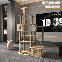 Multi-Level Cat Tree Condo with Scratching Post and Space Capsule, All-Season Cat Activity Center