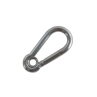 Stainless Steel Spring Snap Hook Carabiner with Ring for Climbing and Secure Fastening