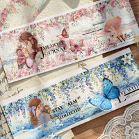 Tangshi Ice Crystal Washi Tape with Floral Patterns for DIY Crafts and Decoration