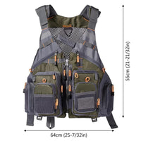 Outdoor Breathable Fishing Vest with Adjustable Straps