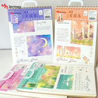 A4 Sketchbook with Hardcover and Spiral Binding, Bleed-Proof Blank Pages for Drawing and Coloring