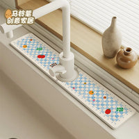 Diatomaceous Earth Faucet Absorbent Mat for Kitchen and Bathroom Sinks