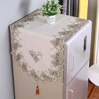 Refrigerator Washing Machine Dust Cover with Lace Trim, Multi-purpose Appliance Top Cover