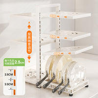Premium Kitchen Pot and Pan Organizer Rack Under Sink Storage Shelf Cabinet Cookware Holder