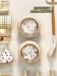 Suction Cup Cling Film Dispenser and Storage Box for Refrigerator Side