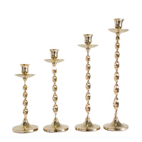 Vintage Iron Candlestick Holder, Retro Bronze/Black Taper Candle Stand for Home Decor