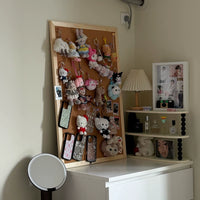 Wooden Frame Cork Board Display for Plush Toys, Ornaments, and Small Items