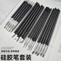 5-Piece Silicone Pen Set for Nail Art, Clay Sculpting, and Crafting