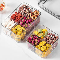 Multi-Compartment Airtight Food Storage Container for Tea, Grains, and Spices