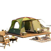 Outdoor Camping Tent for 3-4 People, Double Layer, Sun Protection, Rainproof, Thickened