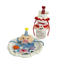 Handmade Knitted Pet Hat and Scarf Set - Zodiac Animal Design