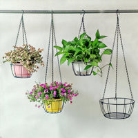Simple Iron Art Balcony Hanging Planter Basket for Green Plants & Succulents