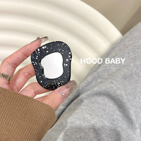 Starry Ink Splatter Phone Grip Holder with Mirror, Expandable Stand for Smartphones