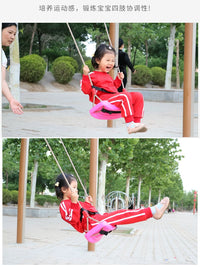 Kids Indoor Outdoor Swing Seat with Safety Belt for Toddlers and Children