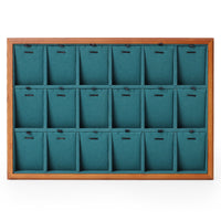 Bamboo Wood Jewelry Display Tray with Lid for Rings, Pendants, and Bracelets