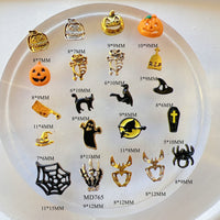 Halloween Nail Art Alloy Charms Skull Pumpkin Spider Ghost Designs