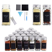 Square Aluminum Cap Spice Jars Set for Kitchen Seasoning and BBQ