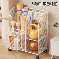 Garden Tool Storage Rack with Wheels - Home Yard Shovel Hoe Organizer Cart