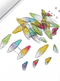 Resin Cicada Wing Charms for DIY Jewelry Making