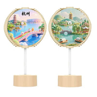 Fibonacci Spiral Tree Double-Sided Rotating Ornament, Chinese National Trend Creative Souvenir