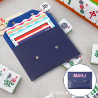Portable PU Leather Mahjong Card Storage Bag with Magnetic Closure