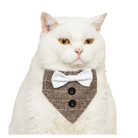 Pet Suit Bandana Collar with Bow Tie for Cats and Small Dogs