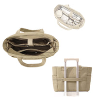 Quilted Large Capacity Portable Cosmetic Bag Travel Storage Handbag