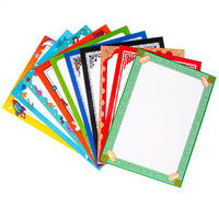 A4 Decorative Border Art Paper for Kids' Painting and Crafts, Cartoon & Traditional Designs