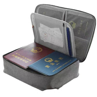 5-Layer Large Capacity Document Organizer Bag with Lock for Travel and Office