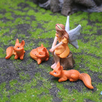 Fairy Garden Fox Figurines Miniature Landscape Decor