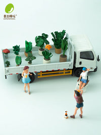 Miniature Potted Plant Model for 1:64 Scale Dioramas and Dollhouses