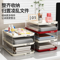 Desktop File Organizer Rack for Office Supplies, A4 Paper Storage Shelf, Desk Storage Cabinet