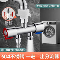 Dual Control 2-Way Water Diverter for Shower and Washing Machine