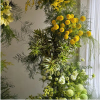 Greenery Gold Artificial Rose Hydrangea Peony Arch Flowers for Wedding & Event Decor