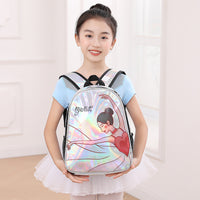 Kids Holographic Dance Backpack for Girls, Large Capacity Ballet & Practice Bag