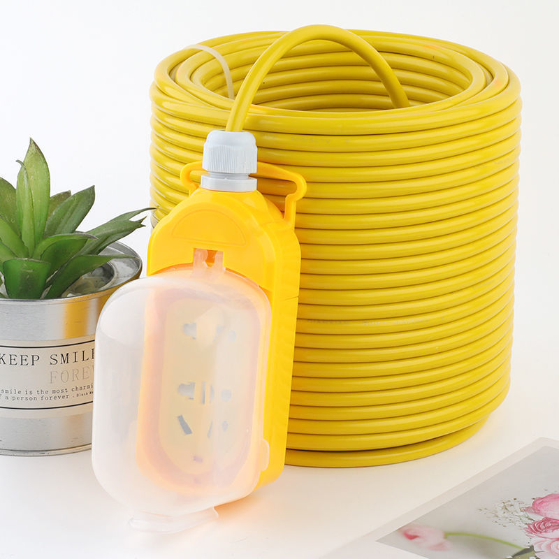 Outdoor Waterproof Extension Cord with Power Strip, Long Cable for Garden and Workshop