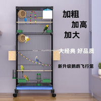 Large Reinforced Bird Cage for Parrots Cockatiels Peonies with Breeding Box Assembly Pieces