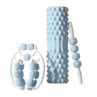 Muscle Relaxation Foam Roller Set with Leg Massager and Spiky Stick for Deep Tissue Massage and Stretching