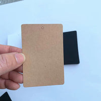 Blank Paper Cards Universal Simple White Small Card Hang Tags DIY Hard Paper Cards White Black Red Kraft Paper
