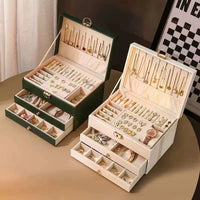Luxury Large Capacity Jewelry Box for Earrings, Necklaces, Rings, and Bracelets