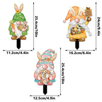 Easter Gnome Yard Sign Outdoor Garden Decoration
