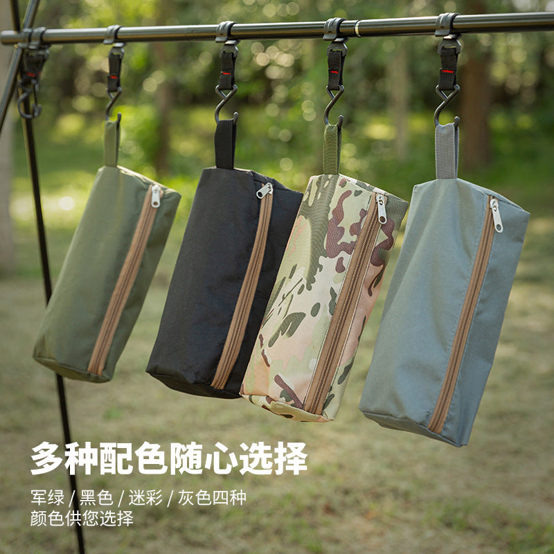 Lightweight Outdoor Camping Storage Bag Tactical Hanging Pouch Waterproof Toiletry Bag Tissue Box Desktop Organizer