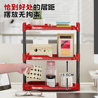 Desktop Cup Storage Rack with Drainage Tray, 2-Tier Kitchen Countertop Organizer for Mugs and Teacups