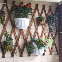 Expandable Carbonized Wood Garden Fence Trellis for Climbing Plants and Yard Decor
