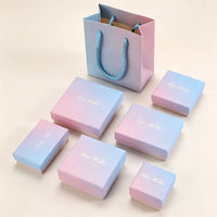 Luxury Gradient Jewelry Gift Box with Sponge Insert for Rings, Earrings, and Necklaces