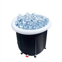Portable Insulated Ice Bath Tub for Adults - Foldable Outdoor Pool Fitness Recovery