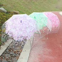 Cherry Blossom Clear Dome Umbrella for Wedding & Rain Protection